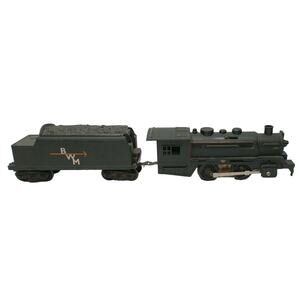 Marx Wind-up Toy Train "O" Gauge & BWM Coal Hopper Vintage NO KEY